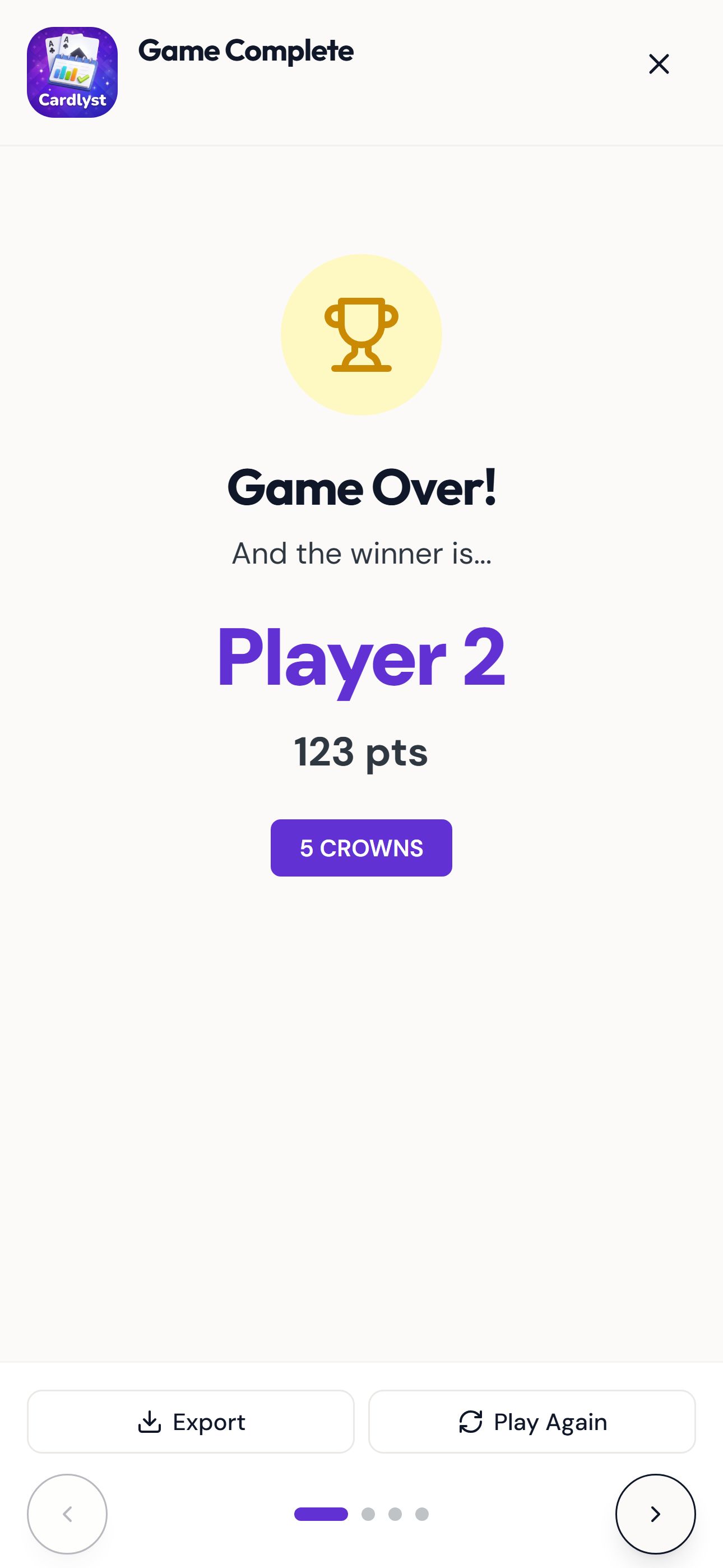 Game complete