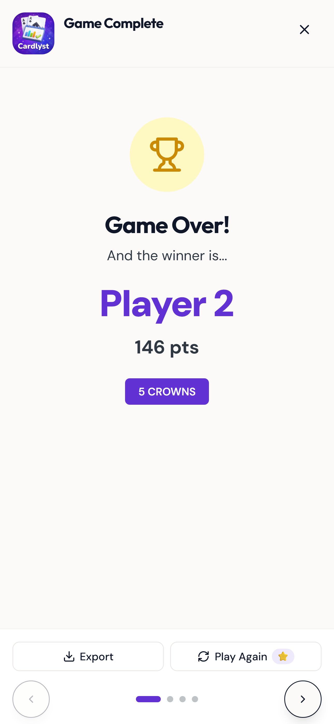 Game complete