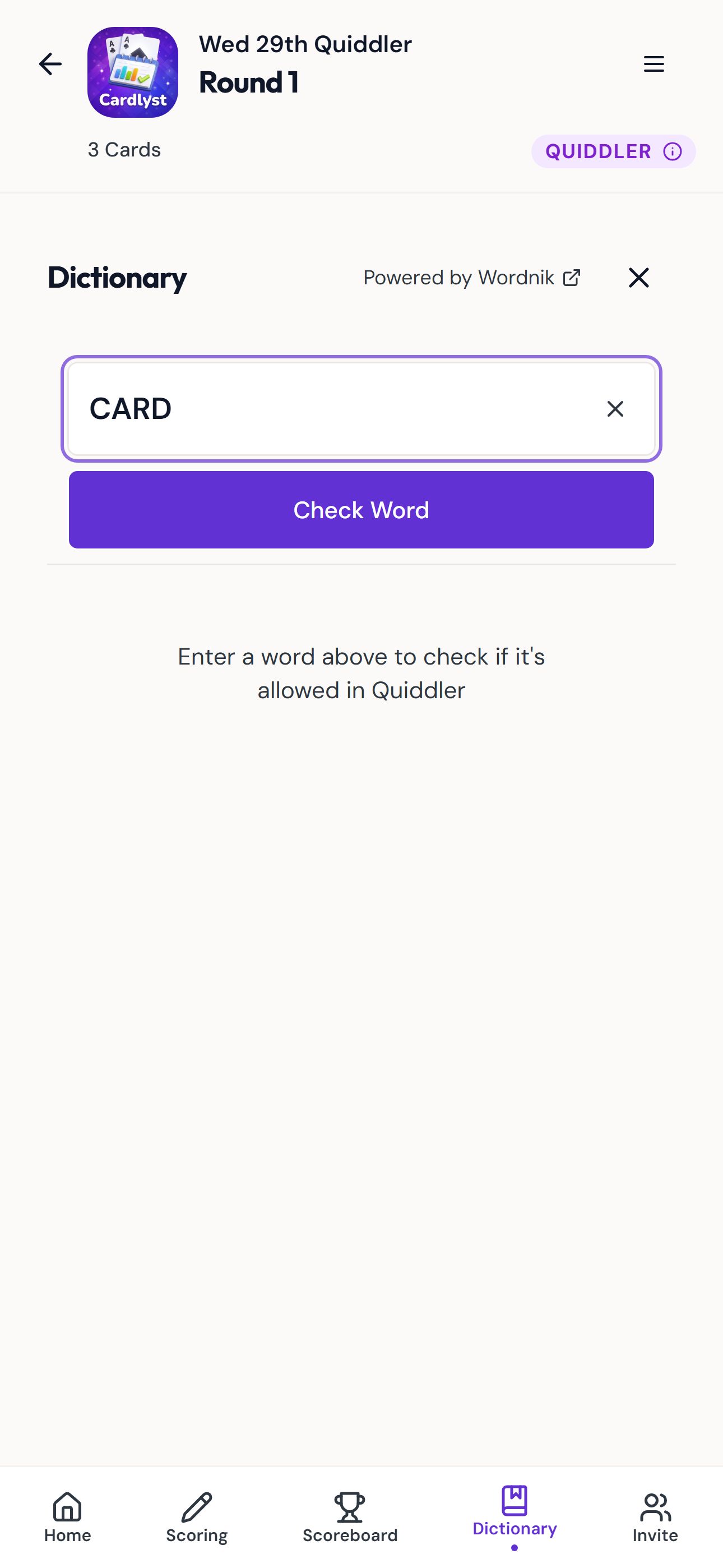 Open dictionary