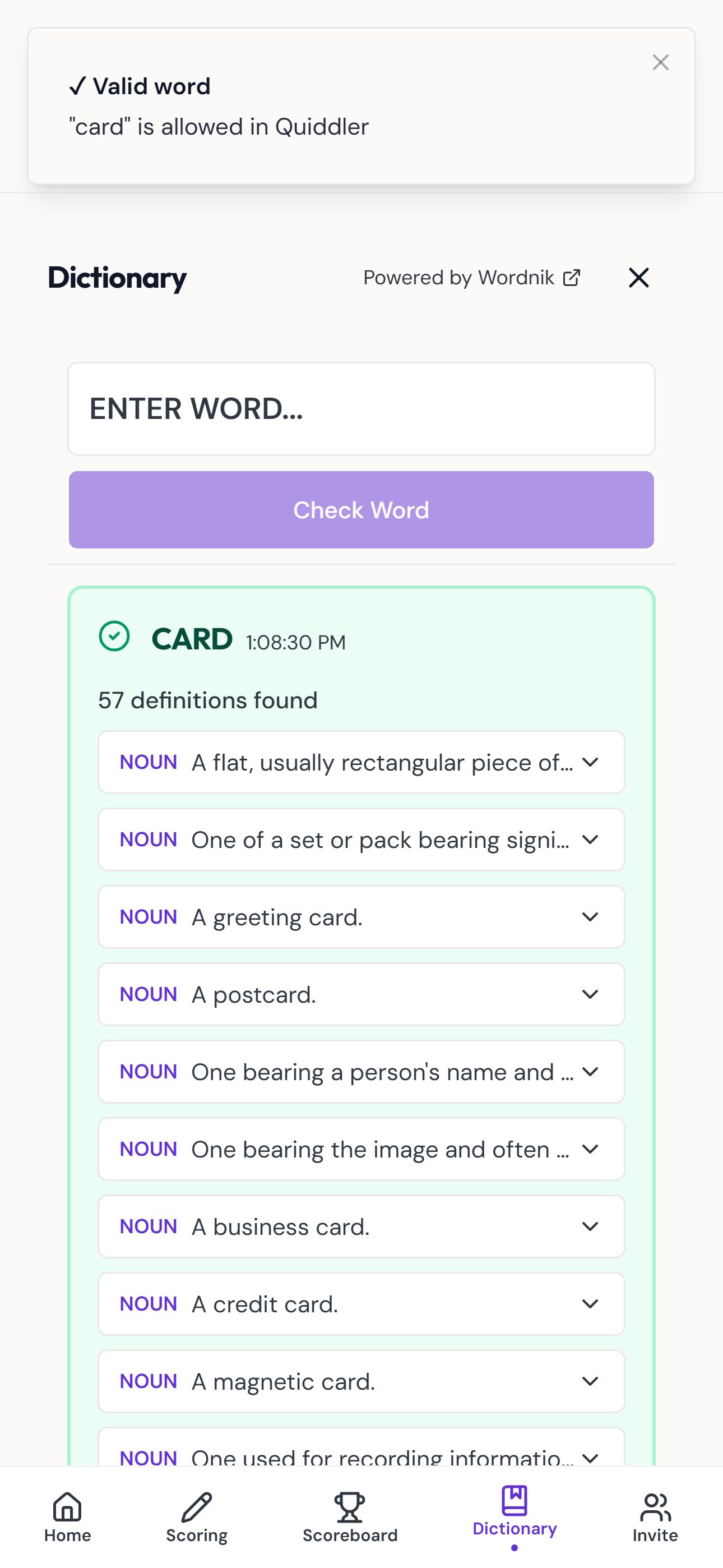 Search a word